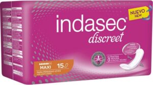 Maxi Maandverband zonder vleugels Indasec Discreet (15 uds) - Afbeelding 2