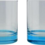 Magic Tumbler Blauwe Bodem Glazen 30.5 Cl - 2 Stuks