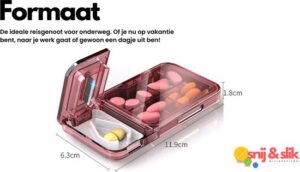 Pillensnijder | Pillenslijter en Pillenhouder van Snij&Slik â€“ Innovatief 2-in-1 Ontwerp en een Slimme Oplossing Door zijn Gebruiksgemak | Veiligheid | Duurzaam en Compact | Formaat van 11,9 x 6,3 x 1,8 cm | Roze - Afbeelding 9