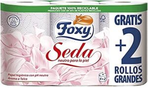 Foxy Silk Toilet Paper 3 Layers 4 + 2 Rolls - Afbeelding 2