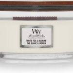 WoodWick Heartwick Flame Ellipse Geurkaars - White Tea & Jasmine