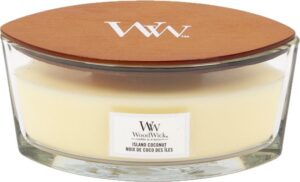 WoodWick Heartwick Flame Ellipse Geurkaars - Island Coconut - Afbeelding 3