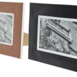 Fotolijst hout lederlook bruin zwart 10x15 cm