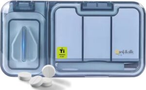 Pillensnijder | Pillenslijter en Pillenhouder van Snij&Slik â€“ Innovatief 2-in-1 Ontwerp en een Slimme Oplossing Door zijn Gebruiksgemak | Veiligheid | Duurzaam en Compact | Formaat van 11,9 x 6,3 x 1,8 cm | Bruin - Afbeelding 17