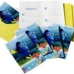 Finding Dory Uitnodigingen inclusief enveloppe (6 stuks) Feest Disney kinder