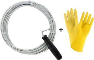 Ontstoppingsveer 3 Meter inclusief een 1 Paar Handschoen van Maxenza - Rioolontstopping - Afvoer Ontstoppen - Verstopte Gootsteen