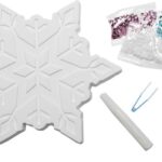 Disney’s Frozen Maak Je Eigen Sneeuwvlok Knutselset - 25x24x3cm | Artset voor Kinderen | Paillettenkunst voor Meisjes | Hobbypakket