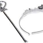 Inca Corona Y Varita Plateada Set 2 Pcs