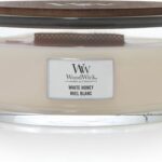 WoodWick Heartwick Flame Ellipse Geurkaars - White Honey