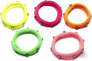 Haarelastiekjes Inca Multicolour Steen (5 Onderdelen) - Afbeelding 2