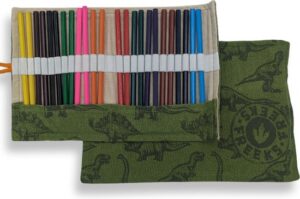 Freek Vonk's 24 Premium Kleurpotloden met Katoenen Opbergroletui