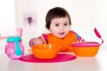 Tommee Tippee Explora Feeding Bowls + lid & spoon-oranje/roze - Afbeelding 2