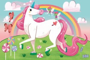 Clementoni Legpuzzel - Supercolor Puzzel Collectie - Unicorn - 104 stukjes, puzzel kinderen - Afbeelding 2