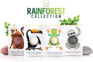 The Konjac Sponge Company - Rainforest Tree Frog French Green Clay - UpNature - Konjac Spons - Afbeelding 2