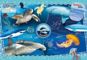 Clementoni Supercolor Puzzel - GIANTS OF THE DEEP - National Geographic Kids - 104 Stukjes - Afbeelding 2