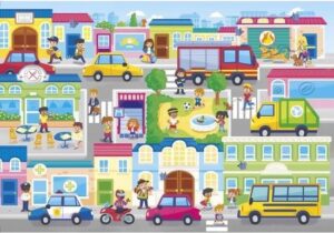 Clementoni Legpuzzel - Supercolor Puzzel Collectie - In the city - 104 stukjes, puzzels kinderen - Afbeelding 4