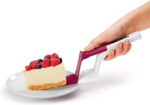 Metaltex Taartschep Uitschuifbaar 27 Cm Polypropyleen Paars/wit - Afbeelding 2