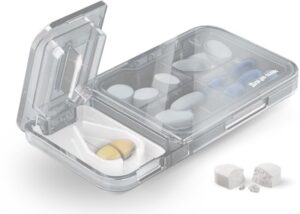 Pillensnijder | Pillenslijter en Pillenhouder van Snij&Slik â€“ Innovatief 2-in-1 Ontwerp en een Slimme Oplossing Door zijn Gebruiksgemak | Veiligheid | Duurzaam en Compact | Formaat van 11,9 x 6,3 x 1,8 cm | - Afbeelding 10