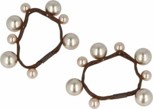 Haarelastiekjes Inca Parels (2 Onderdelen) - Afbeelding 2