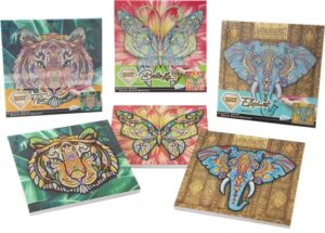 Grafix Diamond Painting Op Canvas | Olifant | Formaat 30x30cm | diamond painting pakket volledig | Thema Dieren | Diamond painting op canvas | Inclusief Diamond painting pen en schudbakje | Eindresultaat ophangen aan de muur - Afbeelding 4