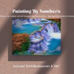 Deal Diamond Painting Schilderen Op Nummer Voor Volwassenen Inclusief Lijst, Canvas, Schilderskwasten & Verf – 40 x 50 cm - Waterfall