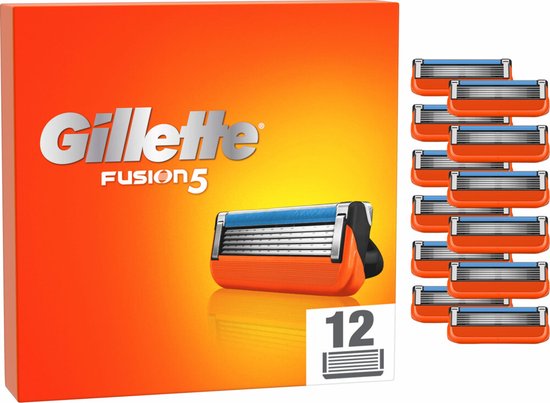 550x403-46 Gillette Fusion5 Scheermesjes Voor Mannen - 12 Navulmesjes - Afbeelding 1