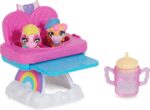 Hatchimals Alive - Hungry Hatchimals-speelset met kinderstoel en 2 minifiguren in eieren die zelf uitkomen