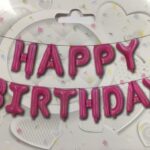 Happy Birthday Ballonnen Met Lint - Roze