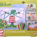 Kikker Chenille rijgen - Met 4 afbeeldingen - Inclusief draad met kleur - Hobbypakket voor kinderen vanaf 3 jaar