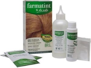 Gel Permanent Coloration Hair Color By Farmatint #8r-light Coppery Blonde
