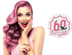 Semi-permanente kleurstof Hairgum Sixty's Color Roze (60 ml) - Afbeelding 2