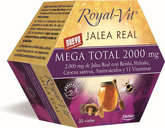550x425-76 Dietisa Royal Vit Mega Total 2000 Mg 20 Viales - Afbeelding 1