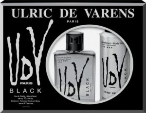 Ulric De Varens UDV Black For Men Eau De Toilette Spray 100ml Set 2 Pieces - Afbeelding 4
