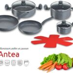 Lagostina Antea Pannenset - Hoogwaardig Aluminium Met Meteoriet Bestandsdelen - 11-Delig Voor Duurzaamheid - Geschikt voor Alle Hobbs, Behalve Inductie