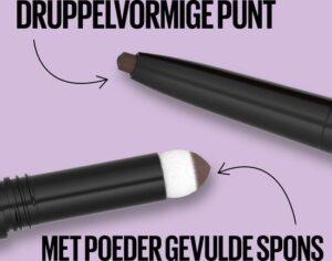 Maybelline New York - Express Brow Duo - 02 Medium Brown - Bruin Wenkbrauwpotlood en Poeder - Afbeelding 3