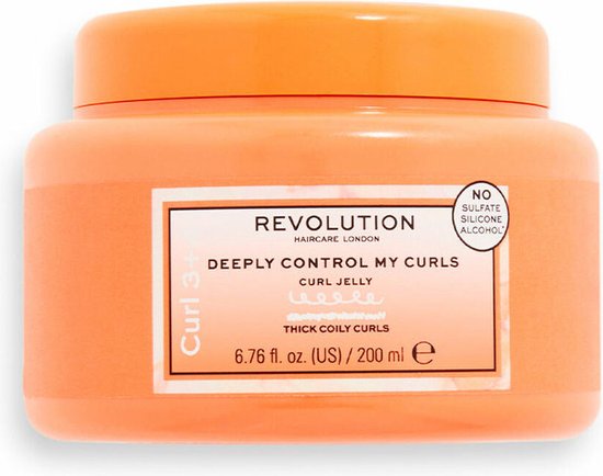 550x434-86 Krul Definieervloeistof Revolution Hair Care London Deeply Control My Curls Gelatine (200 ml) - Afbeelding 1
