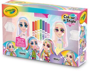 Crayola Colour & Style Rainbow Twins - 2 deluxe poppen - Versier en kleed aan! - Afbeelding 4