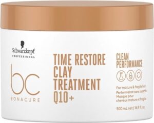 Masker voor Fijn Haar Schwarzkopf Bonacure Time Restore Clay (500 ml)