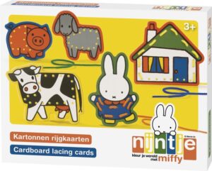 Nijntje rijgkaarten boerderij speelgoed - educatief peuter kleuter speelgoed - Bambolino Toys - Afbeelding 3