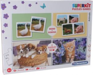 Clementoni Puzzel Superkit Animals 4-in-1 30 Stukjes