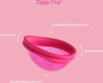 Intimina Ziggy Cup – extra dunne herbruikbare menstruatiecup met plat design - Afbeelding 3