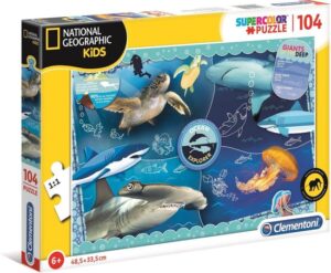 Clementoni Supercolor Puzzel - GIANTS OF THE DEEP - National Geographic Kids - 104 Stukjes - Afbeelding 3