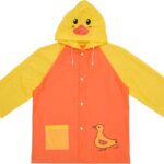 Kids Regenjas Pique Collection - Oranje - Eend - Maat M