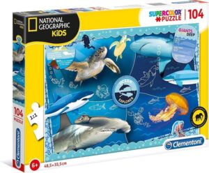 Clementoni Supercolor Puzzel - GIANTS OF THE DEEP - National Geographic Kids - 104 Stukjes - Afbeelding 4