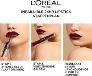 L’Oréal Paris Infallible Lippenstift - 121 Flawless Fuschia - Afbeelding 4