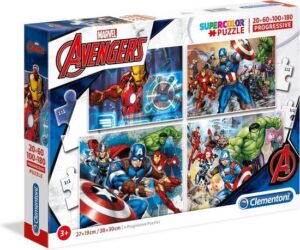 Clementoni Legpuzzel 4-in-1 Avengers - 20/60/100/180 Stukjes