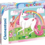Clementoni Legpuzzel - Supercolor Puzzel Collectie - Unicorn - 104 stukjes, puzzel kinderen