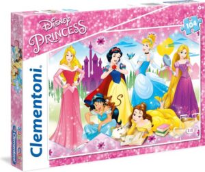 Clementoni Legpuzzel - Supercolor Puzzel Collectie - Disney Princesses - 104 stukjes, puzzel kinderen