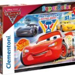 Clementoni Legpuzzel - Supercolor Puzzel Collectie - Disney Cars 3 - 104 stukjes, puzzel kinderen