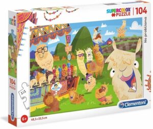 Clementoni Legpuzzel - Supercolor Puzzel Collectie - No probllama - 104 stukjes, puzzels kinderen - Afbeelding 4